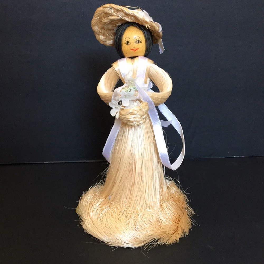 Straw Folk Art Doll